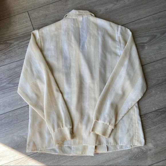 Vintage Elite Made in Canada Striped  Blouse - Picture 11 of 12